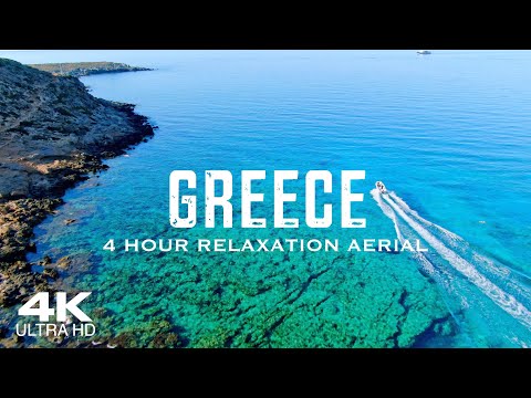 [4K] GREECE 🇬🇷 4 HOUR Drone Aerial Relaxation Film &Epsilon;&lambda;&lambda;ά&delta;&alpha; with deep house background music 2024