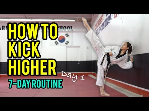 How to Kick Higher: Stretches &amp; Drills (Day 1 Routine)