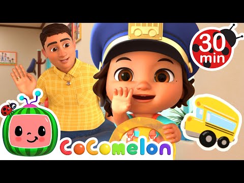 Wheels on the Bus Song | Sing Along with Nina | CoComelon Nursery Rhymes &amp; Kids Songs