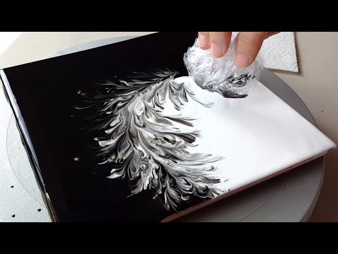 (822) Elegant Beauty | with Plastic Wrap | Easy Acrylic Painting for beginners | Designer Gemma77