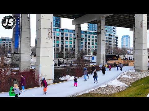 Waterfront to The Bentway Winter Skating | Toronto Walk