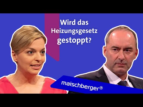 Heizungs-Streit: Katharina Schulze (B&rsquo;90/Gr&uuml;ne) und Hubert Aiwanger (Freie W&auml;hler) | maischberger