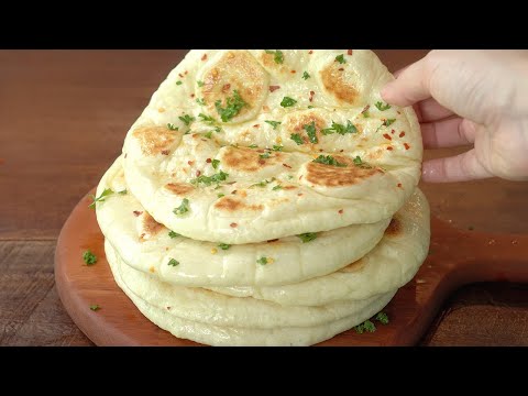 Fluffy and Soft Turkish Flatbread :: Grilled Flatbread :: Bazlama