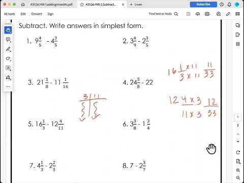 #31 6th Grade Adding &amp; Subtracting Mixed Numbers