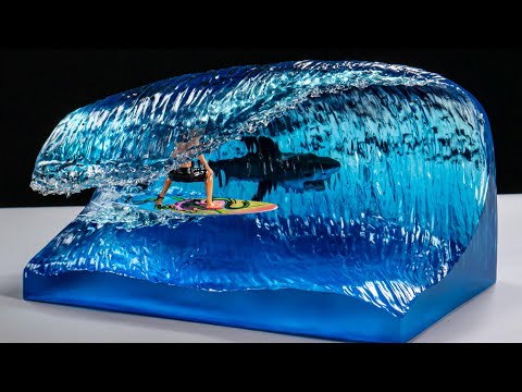 GREAT WHITE SHARK SWIMS VERY CLOSE TO A SURFER / Elegoo 3D Printer