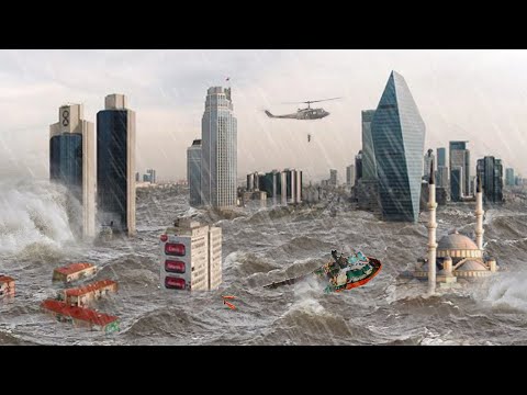 Turkey hit by TSUNAMI! Large Waves hit Zonguldak, Ship Washed Ashore, Flooding in city