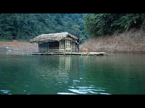 Complete Door for River Shelter, Fishing, Catch and Cook | EP.319