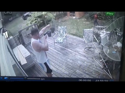 VIDEO: Burglary suspected thwarted by gun-toting homeowner