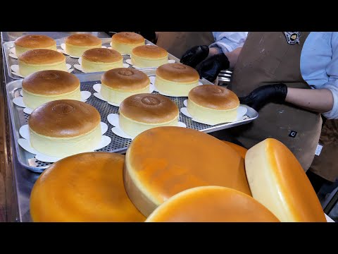 luxurious cheese bread? making japanese style souffle cheesecake - korean street food