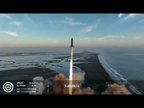 LIFTOFF! Starship Launches From Starbase, TX