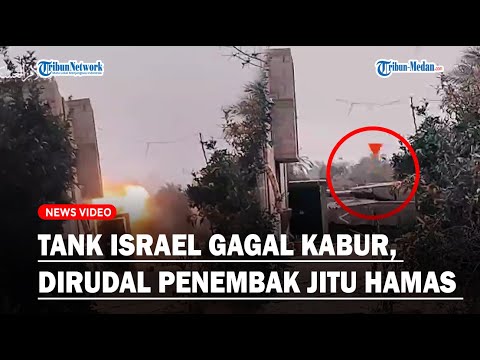 TANK ISRAEL KALAH Cepat, Gerakan Gesit Penembak Jitu Hamas Hanguskan Kendaraaan Zionis