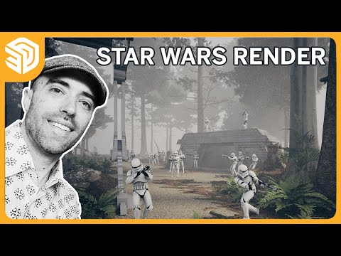 Star Wars Rendering Process w/ V-Ray &amp; SketchUp