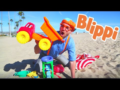 Blippi Learning Colors &amp; Counting at The Beach | Educational Videos For Kids