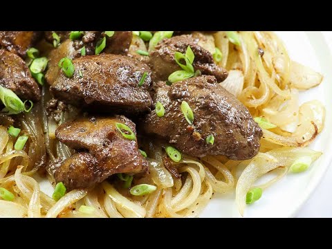 Delicious Chicken Livers &amp; Onions - SO EASY!