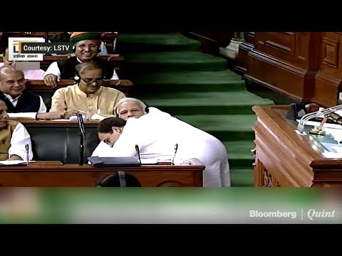 Rahul Gandhi Hugs PM Narendra Modi in Parliament | 