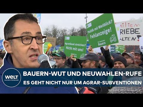 HAUSHALTSKRISE: Bitterb&ouml;se Bauern! Cem &Ouml;zdemir ausgebuht &ndash; Landwirte machen mobil gegen Sparpl&auml;ne