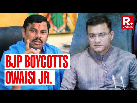 T Raja Singh, Other BJP MLAs Boycott Oath Ceremony As Owaisi Made Protem Speaker | Telangana