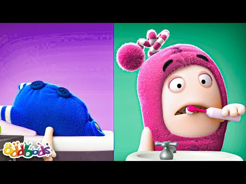 Newt's Morning Routine VS Pogo's 🪥💤 | BEST OF NEWT 💗 | ODDBODS | Funny Cartoons for Kids