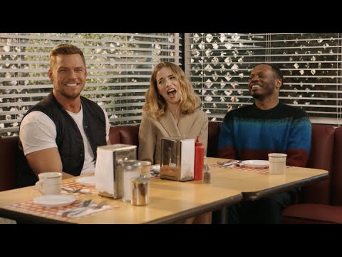 &quot;Reacher&quot; Cast enjoying Pie and Games with Alan Ritchson