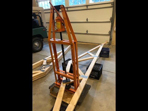 Homemade trusses built with bearing press