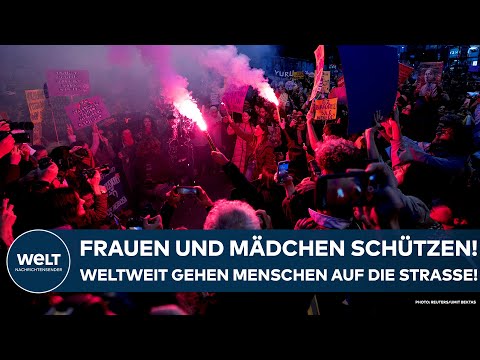 TAG GEGEN GEWALT AN FRAUEN: Weltweit gehen Menschen auf die Stra&amp;szlig;e, um Frauen und M&amp;auml;dchen zu st&amp;auml;rken