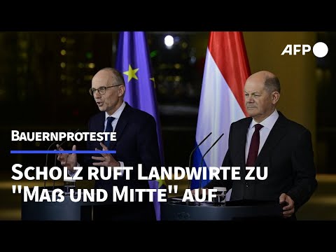 Scholz ruft Landwirte zu &quot;Ma&szlig; und Mitte&quot; auf | AFP