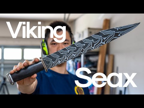 Making a Twist Damascus Viking Seax (Full Build)