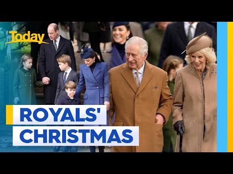 Royal family attends Christmas day church service | Today Show Australia