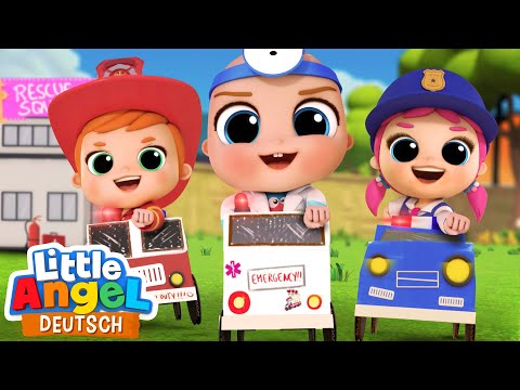 Die Rettungs-Patrouille | Polizei, Feuerwehr, Notarzt | Little Angel Deutsch &ndash; Kinderlieder