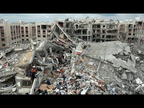 Aerial shots show destruction in Wadi Gaza | AFP