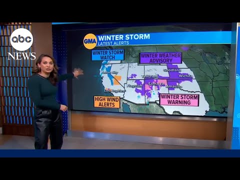 10 states under snow, wind alerts as winter storm sweeps nation