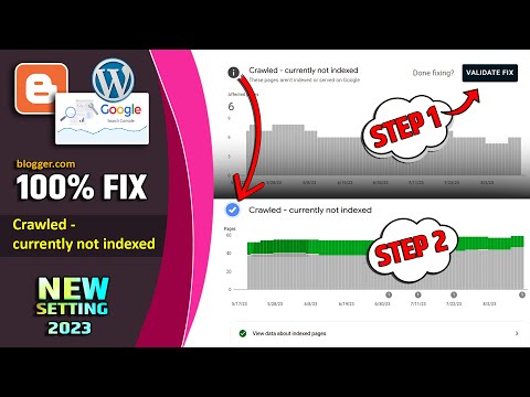 Crawled - Currently Not Indexed in Blogger | Google Search Console Error Fix [2023]