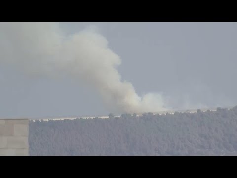 Plume of smoke rises in northern Israel at border with Lebanon