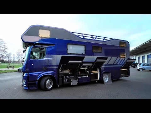 Gr&ouml;&szlig;tes Full GFK Wohnmobil der Welt 2022: Vario Mobil Alkoven 950 Mercedes Actros. 4KW Solar!