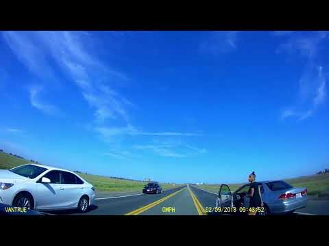 Crazy Woman Hurls Bottles at car on Highway 12 4-19-21