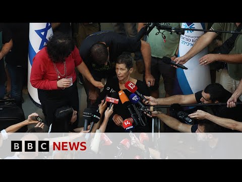 Israeli hostage released by Hamas speaks to media from hospital - BBC News