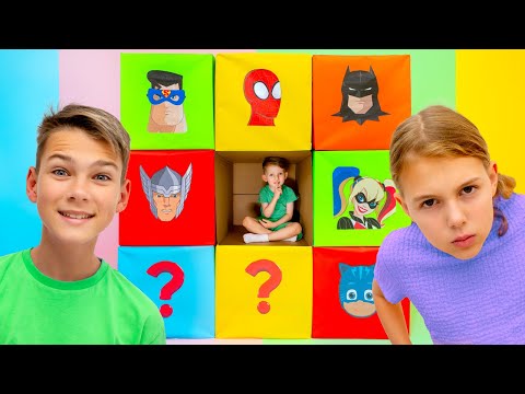 Five Kids and Superheroes Smash Surprise Box Challenge