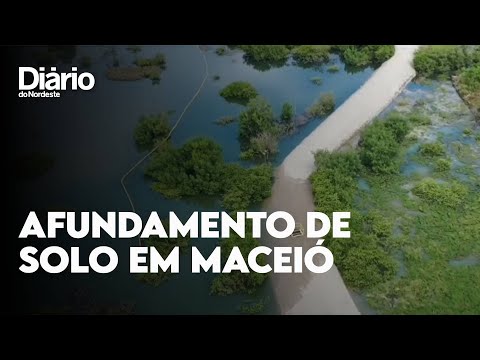 Imagens de drone revelam avan&ccedil;o de afundamento de solo em regi&atilde;o de mina em Macei&oacute;