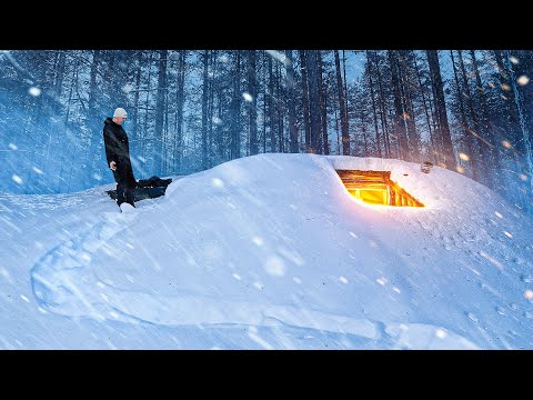 Big HOUSE UNDERGROUND was covered with snow after a SNOW STORM. PART 15