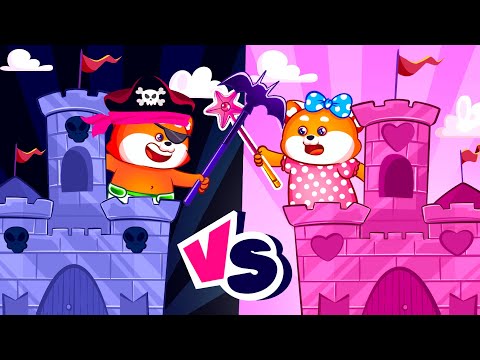 Pink VS Black Castle 🏰🏤 Funny Kids Songs And Nursery Rhymes | Video for Kids by Lucky Zee Zee