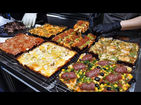 Monthly sales of 1,000,000 dollars?! Detroit pizza with amazing toppings. / Korean street food