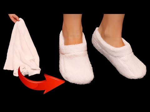 Sew only in 10 minutes - the easiest way to sew slippers!