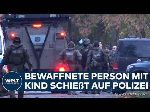 SEK-EINSATZ IN VIERITZ - BRANDENBURG: Bewaffnete Person mit Kind schie&szlig;t auf Polizei