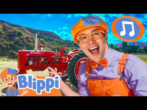 🚜 The Tractor Song 🚜| BLIPPI MUSIC VIDEOS! | Sing Along With Me! | Kids Songs