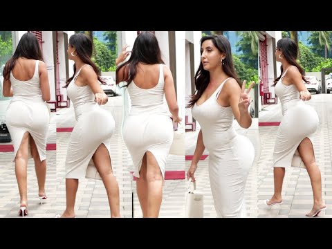 Nora Fatehi Looking Very Hot &amp; Attractive In In White Bodycon Outfit | Paani Paani Ho Gaye