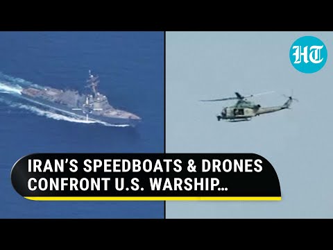 Iran&rsquo;s Speedboats &amp; Drones Swarm U.S. Warship In Tense Encounter In Strait Of Hormuz | Watch