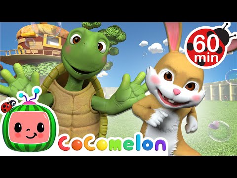 The Tortoise and the Hare | 🌈 CoComelon Sing Along Songs 🌈 | Preschool Learning | Moonbug Tiny TV