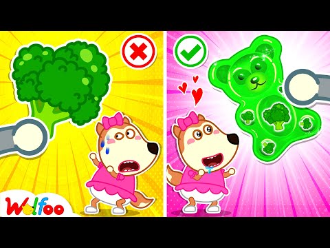 Yummy Fruits and Vegetables Gummy Candy! - Wolfoo and Best Parenting Life Hacks 🤩Wolfoo Kids Cartoon