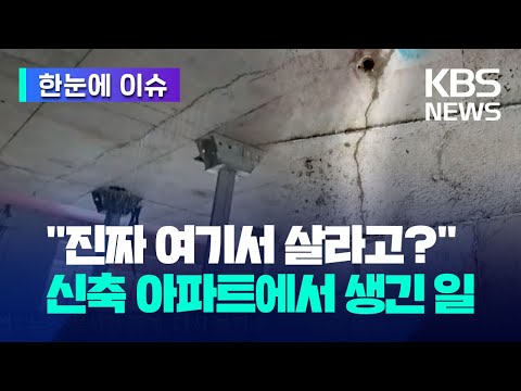 [한눈에 이슈] &quot;진짜 여기서 살라고?&quot;... 신축 아파트에서 생긴 일 / KBS 2023.11.17.