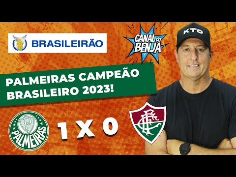 Brasileirão:  Palmeiras 1 X 0 Fluminense. Palmeiras Campe&atilde;o Brasileiro 2023!